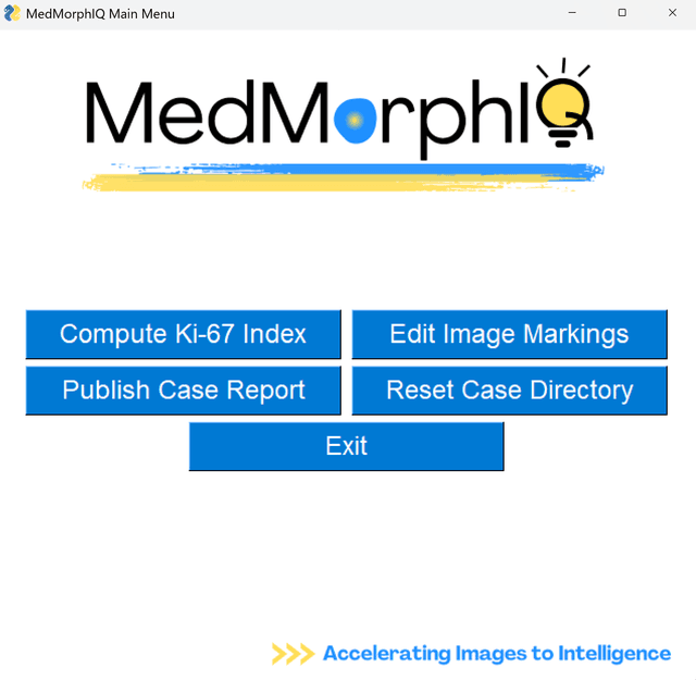 MedMorphIQ Menu